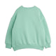 A mint green crewneck sweatshirt shown from the back, laid flat against a solid white background.