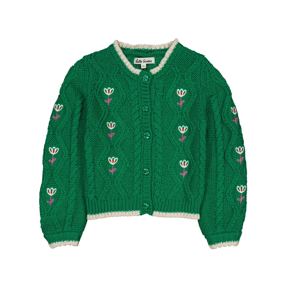 Green cable knit cardigan for winter looks