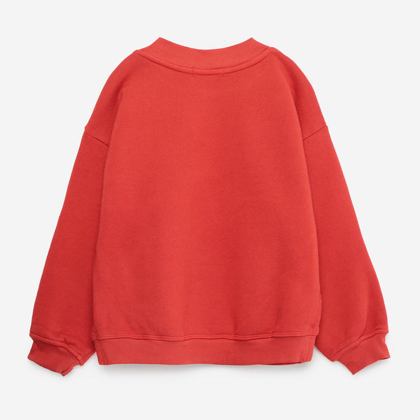 Red sweatshirt on a white background